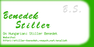 benedek stiller business card